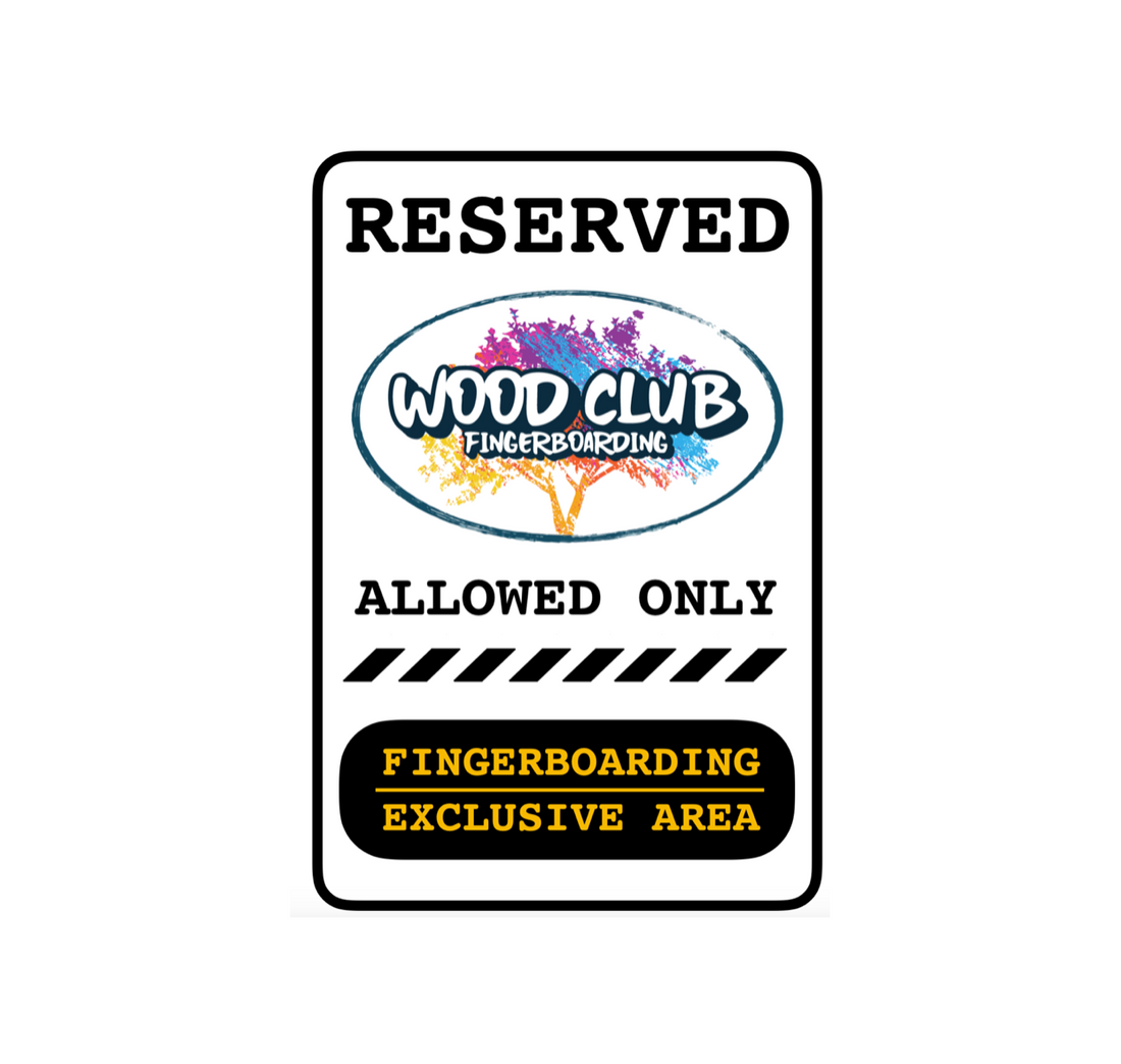 WoodClub Sticker "WoodClub Allowed Only" - Wooden Fingerboards
